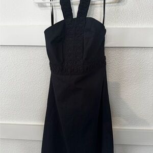 Elegant Black Halter Dress